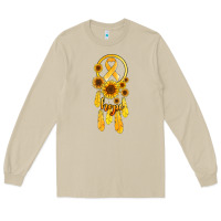 Mushroom childhood cancer awareness dreamcatcher Long Sleeve Tee - Jasminsmagicworld