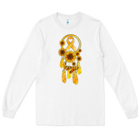 Childhood Cancer Awareness Dreamcatcher Long Sleeve Tee | Teevron