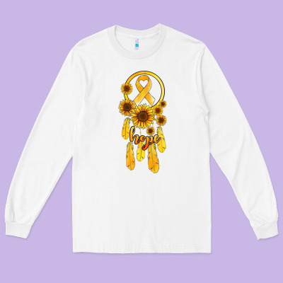 Childhood Cancer Awareness Dreamcatcher Long Sleeve Tee Designed By Jasminsmagicworld