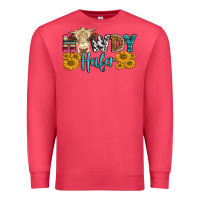 Cardinal Western Howdy Heifer With Simmental Cow Premium Sweatshirt - LillyAllenDesigns