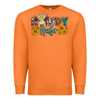 Western Howdy Heifer With Simmental Cow Premium Sweatshirt | Teevron