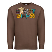 Chestnut Western Howdy Heifer With Simmental Cow Premium Sweatshirt - LillyAllenDesigns