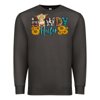 Smoke Western Howdy Heifer With Simmental Cow Premium Sweatshirt - LillyAllenDesigns