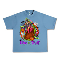 Pebble Blue Chick or treat Halloween Urban Heavy Tee - NancyCooperArtShop
