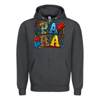 Smoke autism leopard frame para Zipper Hoodie - LillyAllenDesigns