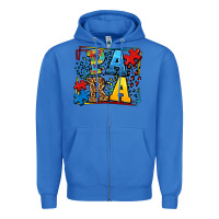 True Royal autism leopard frame para Zipper Hoodie - LillyAllenDesigns