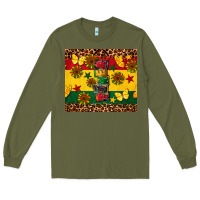 Army Green power juneteenth Long Sleeve Tee - CowGirlArtShop