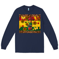 Navy power juneteenth Long Sleeve Tee - CowGirlArtShop