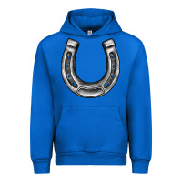 Cobalt horseshoe Urban Hoodie - BarkalooDesign