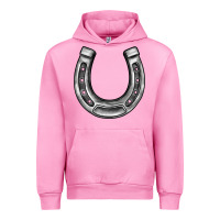 Fuchsia Pink horseshoe Urban Hoodie - BarkalooDesign
