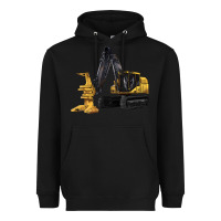 Black Feller Buncher Heavyweight Hoodie - LillyAllenDesigns