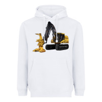 White Feller Buncher Heavyweight Hoodie - LillyAllenDesigns