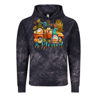 Cloud Black Fall Thankful and blessed Vintage Hoodie - NancyCooperArtShop