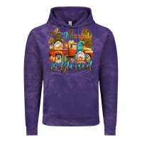 Cloud Purple Fall Thankful and blessed Vintage Hoodie - NancyCooperArtShop
