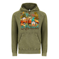 Vintage Olive Fall Thankful and blessed Vintage Hoodie - NancyCooperArtShop