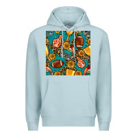 Blue Mist american football winner cup and helmet seamless pattern Premium Hoodie - BundleAndBundleShop