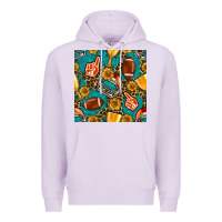 Lilac american football winner cup and helmet seamless pattern Premium Hoodie - BundleAndBundleShop