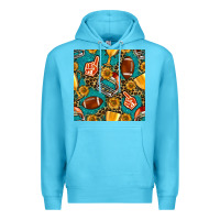 Ocean Blue american football winner cup and helmet seamless pattern Premium Hoodie - BundleAndBundleShop