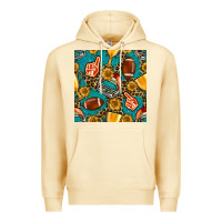 Pina Colada american football winner cup and helmet seamless pattern Premium Hoodie - BundleAndBundleShop