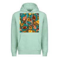 Seafoam american football winner cup and helmet seamless pattern Premium Hoodie - BundleAndBundleShop