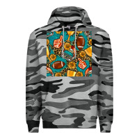 Slate Camo american football winner cup and helmet seamless pattern Premium Hoodie - BundleAndBundleShop