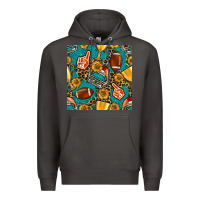 Smoke american football winner cup and helmet seamless pattern Premium Hoodie - BundleAndBundleShop