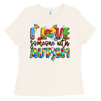 Bone i love someone with autism Ladies Tee - LillyAllenDesigns