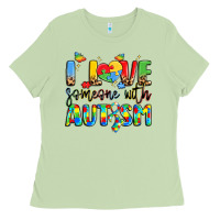 Matcha i love someone with autism Ladies Tee - LillyAllenDesigns