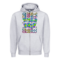 Heather Grey Crew Field Trip Zipper Hoodie - CowhideDigitalArt