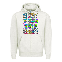 Oatmeal Heather Crew Field Trip Zipper Hoodie - CowhideDigitalArt