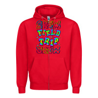 Red Crew Field Trip Zipper Hoodie - CowhideDigitalArt