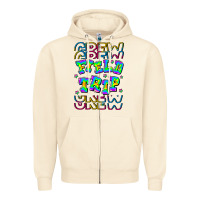 Sandshell Crew Field Trip Zipper Hoodie - CowhideDigitalArt