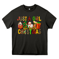 Asphalt just a girl who loves christmas Heavy Core Tee - MaliasSmallBusiness