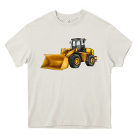 Cream bulldozer Heavy Core Tee - JahusDesignShop