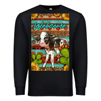 Black Welcome Cute Baby Calf Premium Sweatshirt - LillyAllenDesigns