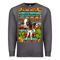 Charcoal Heather Welcome Cute Baby Calf Premium Sweatshirt - LillyAllenDesigns