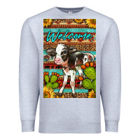 Heather Grey Welcome Cute Baby Calf Premium Sweatshirt - LillyAllenDesigns