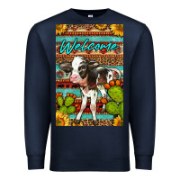Navy Welcome Cute Baby Calf Premium Sweatshirt - LillyAllenDesigns