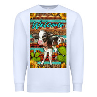 White Welcome Cute Baby Calf Premium Sweatshirt - LillyAllenDesigns