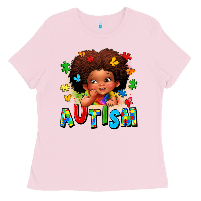 Autism Afro Girl Ladies Tee by LillyAllenDesigns | Teevron