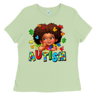 Matcha autism afro girl Ladies Tee - LillyAllenDesigns