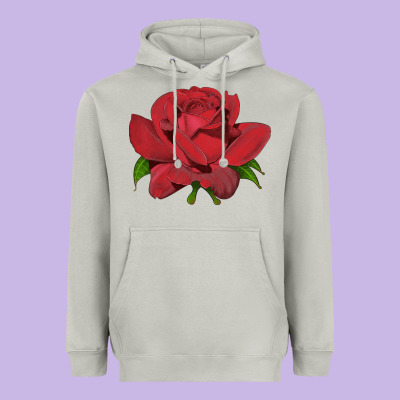 Oklahoma Rose Illustrations Heavyweight Hoodie Designed By Lillyallendesigns