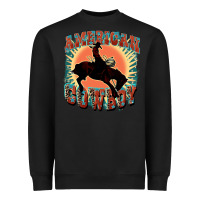 Black American cowboy Heavyweight Sweatshirt - FaDigitalArtStudio