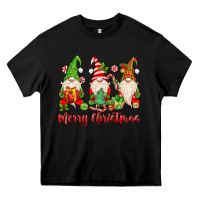Black merry christmas gnomes Heavy Core Tee - MaliasSmallBusiness