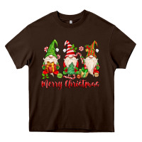 Chocolate Brown merry christmas gnomes Heavy Core Tee - MaliasSmallBusiness