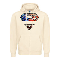 Sandshell super american flag logo Zipper Hoodie - LillyAllenDesigns
