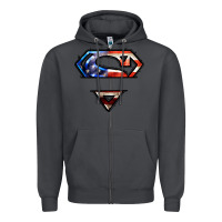 Smoke super american flag logo Zipper Hoodie - LillyAllenDesigns