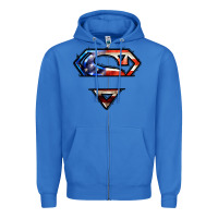 True Royal super american flag logo Zipper Hoodie - LillyAllenDesigns