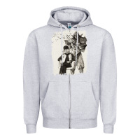 Heather Grey faker 2 Zipper Hoodie - tuanDangUi