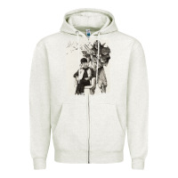 Oatmeal Heather faker 2 Zipper Hoodie - tuanDangUi
